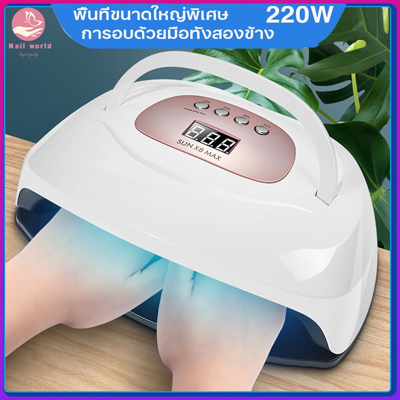 💖พร้อมส่ง 220W เครื่องอบเล็บเจล Led ของแท้ เครื่องอบเล็บ เครื่องเป่าเล็บ SUNUV อุปกรณ์ทำเล็บ เครื่องอบ แห้งไว10วินาที