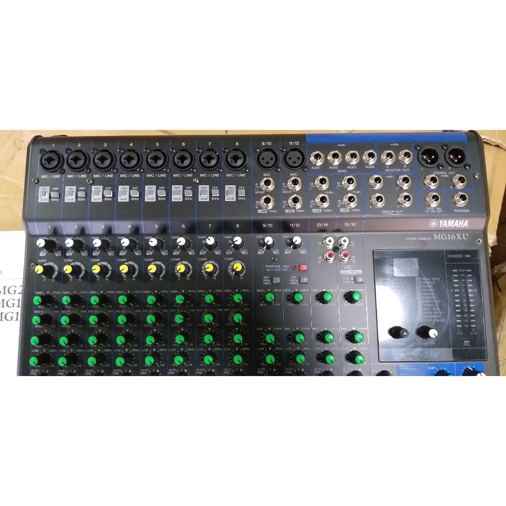 Mixer Yamaha MG-16XU มิกเซอร์ 16 ช่อง 8 MIC/4 STEREO มี Effect SPX 24 เสียงใสๆ สามารทำอินเตอร์เฟสได้