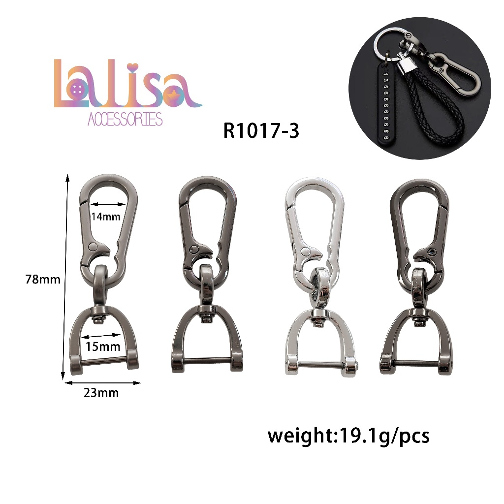 ตะขอคอหมาโลหะผสม คอหมาก้ามปู อุปกรณ์อะไหล่ตกแต่ง สําหรับคล้องพวงกุญแจ alloy dogclips (C-1-D,R1017-3)