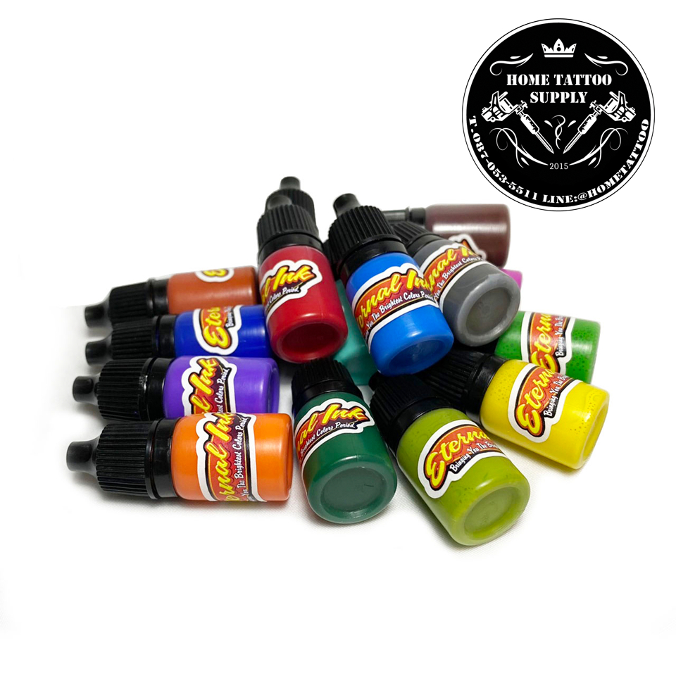 หมึกสักแบ่งขาย หมึกสักแท้100% อีเทอนอล USA ETERNAL TATTOO INK หมึกสำหรับการลงตัวแบบแบ่ง