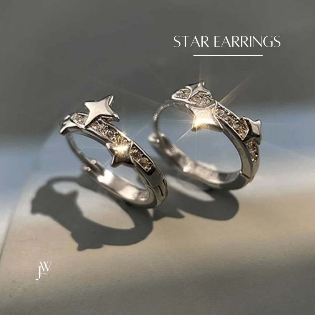 OUTLETS ล้างสต็อกจากโรงงานตรง ต่างหู Star Earrings ต่างหูหวง ตุ้มหูเงิน ต่างหูสวยๆ ต่างหู Valentine