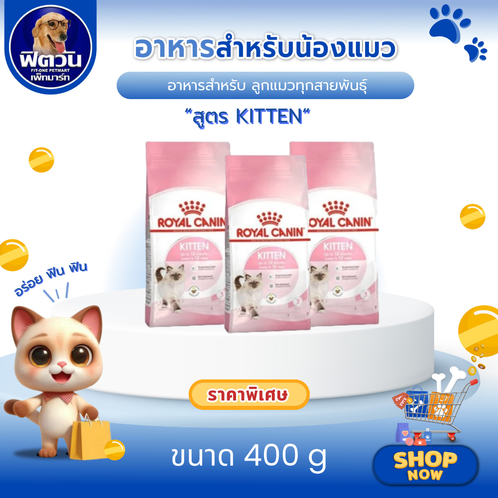 Royal Canin Kitten อาหารเม็ด สำหรับลูกแมว อายุ 4-12 เดือน ขนาด 2 kg