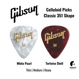 ปิ๊กกีตาร์ Gibson Classic Celluloid 351 Guitar Pick ยอดนิยม