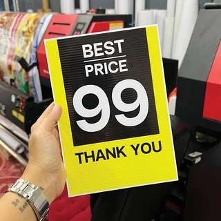 ป้ายราคา A4 และ A5 ป้ายสติ๊กเกอร์ติดฟิวเจอร์บอร์ด ป้ายราคาสำเร็จรูปกันน้ำ ราคาสวยๆ ใส่ราคาเองได้