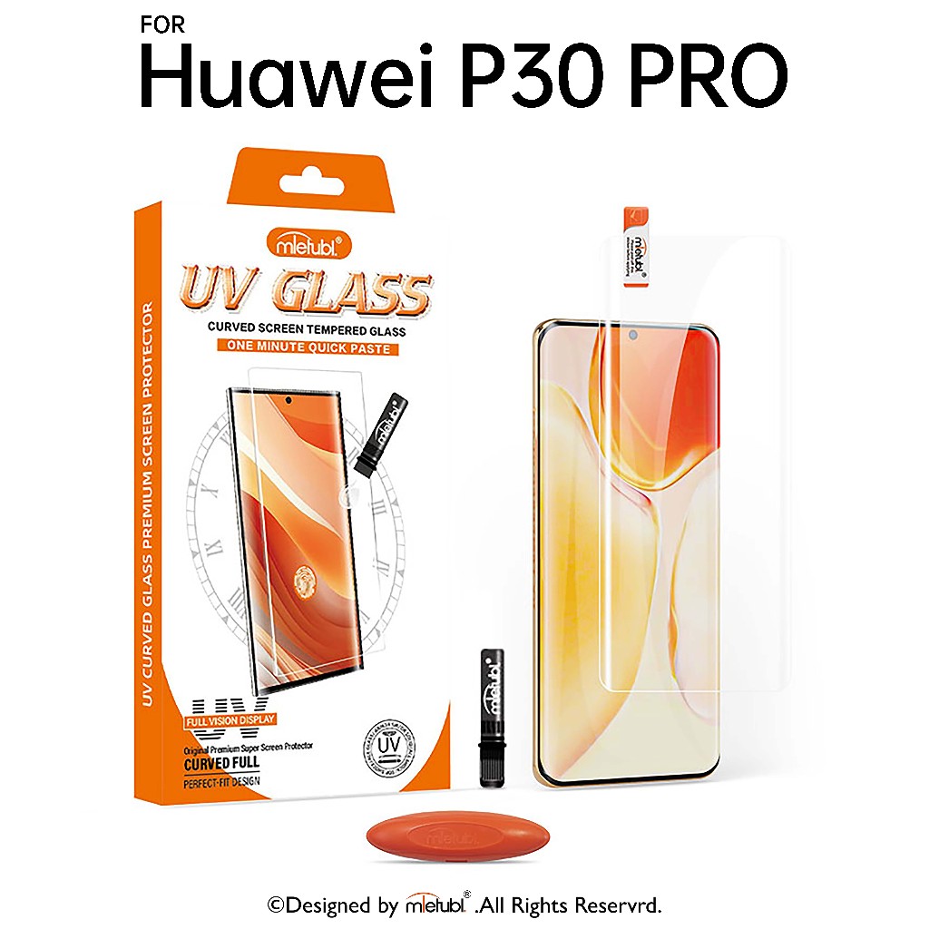 กระจกนิรภัย UV Mietubl For Huawei P30 Pro แถมอุปกรณ์ติดฟรี เต็มจอ