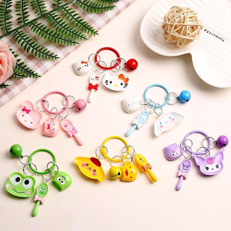 พวงกุญแจ พวงกุญแจลาย Sanrio ลายการ์ตูน พวงกุญแจห้อยกระเป๋า