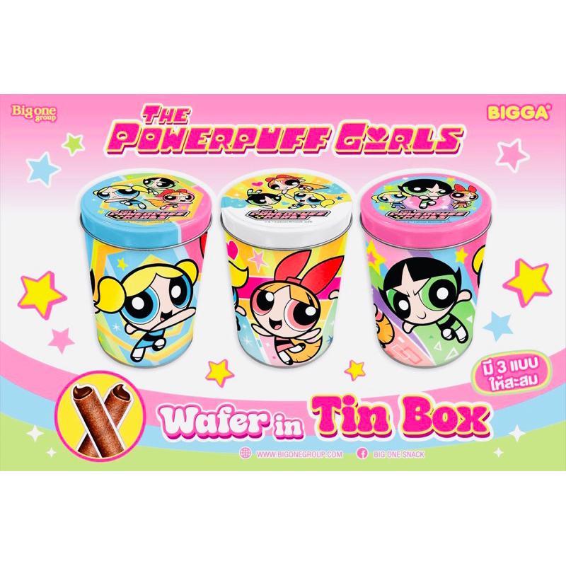 7-11xBigga กล่องเหล็กพรีเมี่ยม The PowerPuff Girls เดอะพาวเวอร์พัฟเกิร์ลส์(ของแถมขนม7Eleven 2024)