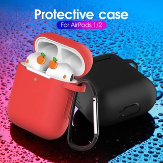 เคสซิลิโคน For AirPods 2 1 กรณี For Apple AirPods 2 1st 2nd Generation เคสหูฟังป้องกัน หูฟัง เอียร์บัด