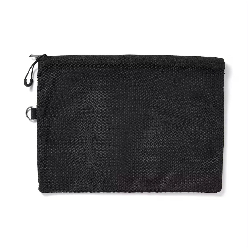 ใหม่ มูจิ กระเป๋าซิปใส่ของอเนกประสงค์ L - MUJI Polyester Two Zipper Case L (19 x 27 cm)