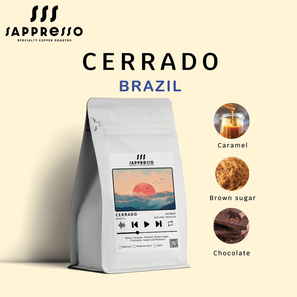 เมล็ดกาแฟคั่ว Brazil - Cerrado NY2 sc17/18 : Fine Cup Special