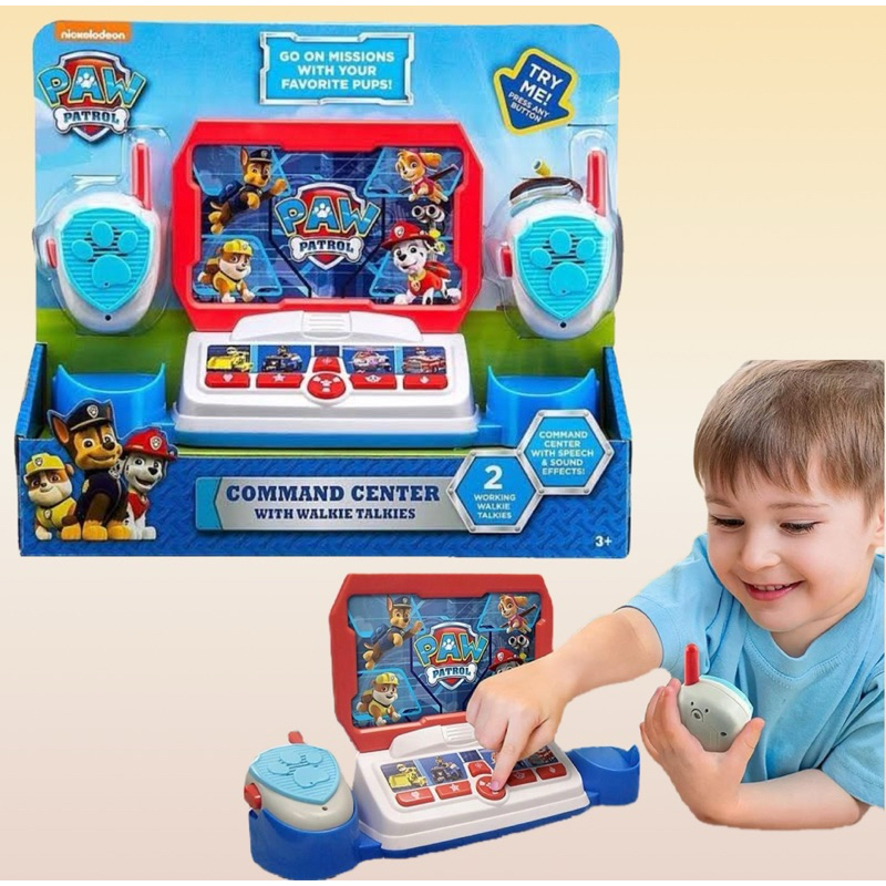 eKids Paw Patrol Command Center With Kid Friendly Walkie Talkies & Speech