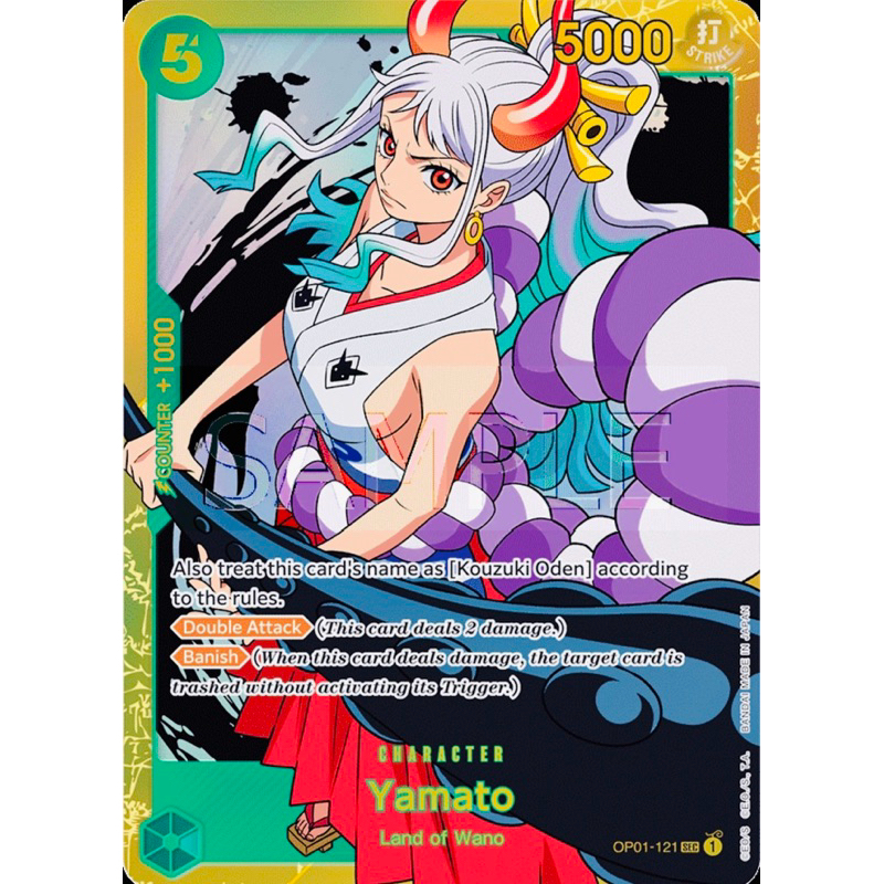 Onepice Cardgame OP01-121 Yamato Sec(Secret Rare) เปิดจาก PRB-01