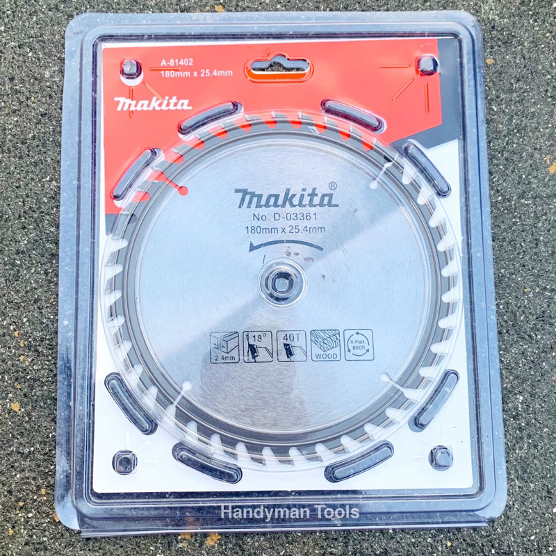 Makita ใบเลื่อยวงเดือน ตัดไม้ 7 นิ้ว 40ฟัน ใช้กับเลื่อยวงเดือนไดทุกยี่ห้อ ทำจากทังสเตนคาร์ไบด์ มีความแข็งแรงทนทาน