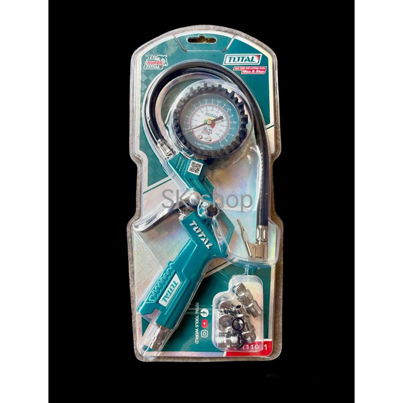 TOTAL หัวเติมลม+เกจ์สายอ่อน รหัสสินค้า TAT 11601