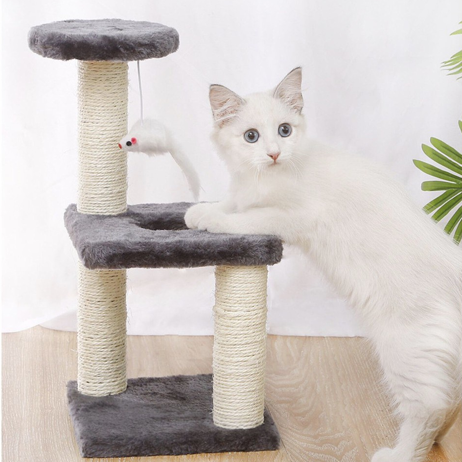 ✨New✨คอนโดแมว 3 ชั้น ที่ลับเล็บแมว คอนโดมินิ ของเล่นสัตว์เลี้ยง เสาลับเล็บแมวมินิ #P003