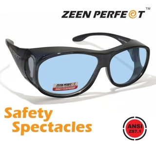 แว่น Safety ZEEN PERFECT แบบสวมทับแว่นสายตาได้ มีกระบังด้านข้าง