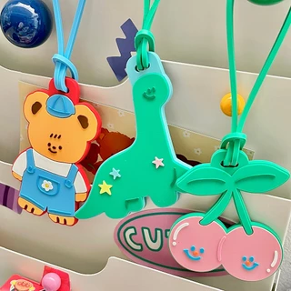 มีลายใหม่! PVC Bag tag  ป้ายห้อยกระเป๋า กระเป๋าเดินทาง มีหลายลาย ไดโน เท๊ดดี้ มอลทีส โลมา ดอกไม้ เชอรี่| Stickwithme4ev