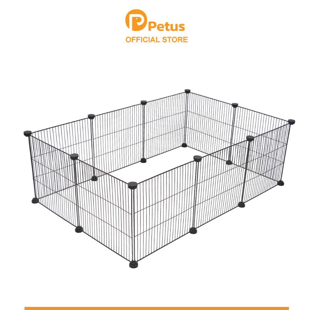 Petus คอกสุนัข DIY ขนาด 35x35 ซม. Dog Fence ซี่กรงห่าง 1.5 ซม. คอกสัตว์เลี้ยง แบบซี่ถี่ แผ่นกั้น