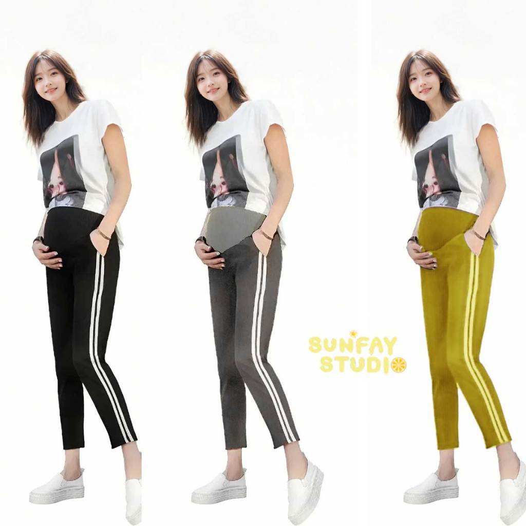 กางเกงวอร์มสำหรับคุณแม่ มีแถบข้าง ผ้ายืดใส่ง่ายไม่อึดอัด