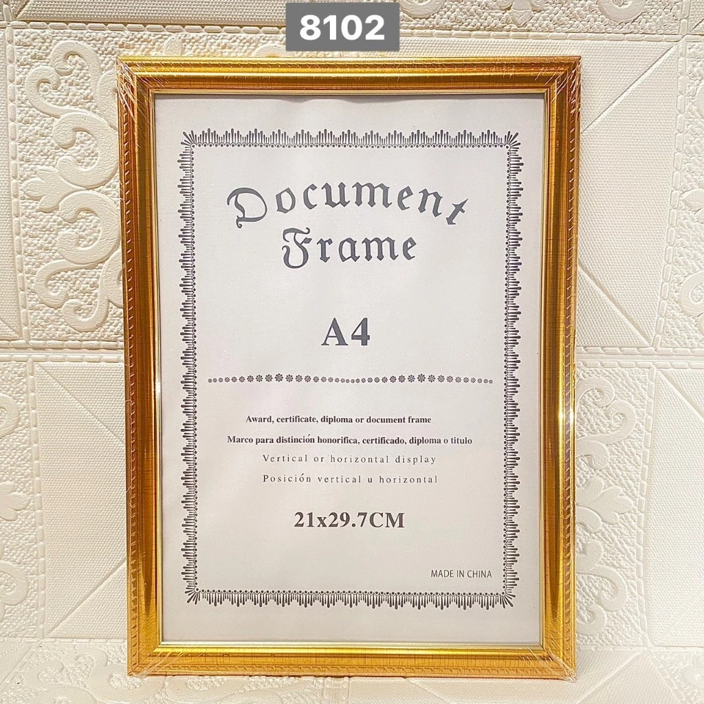 กรอบรูปA4(อะคริลิค)  กรอบเกียรติบัตร-กรอบรูปสีทอง-กรอบรูปสีขาว-สีดำ-กรอบรูปสีไม้-กรอบรูปหลายสี กรอบรูปตกแต่งบ้านคุณภาพดี thumbnail 8