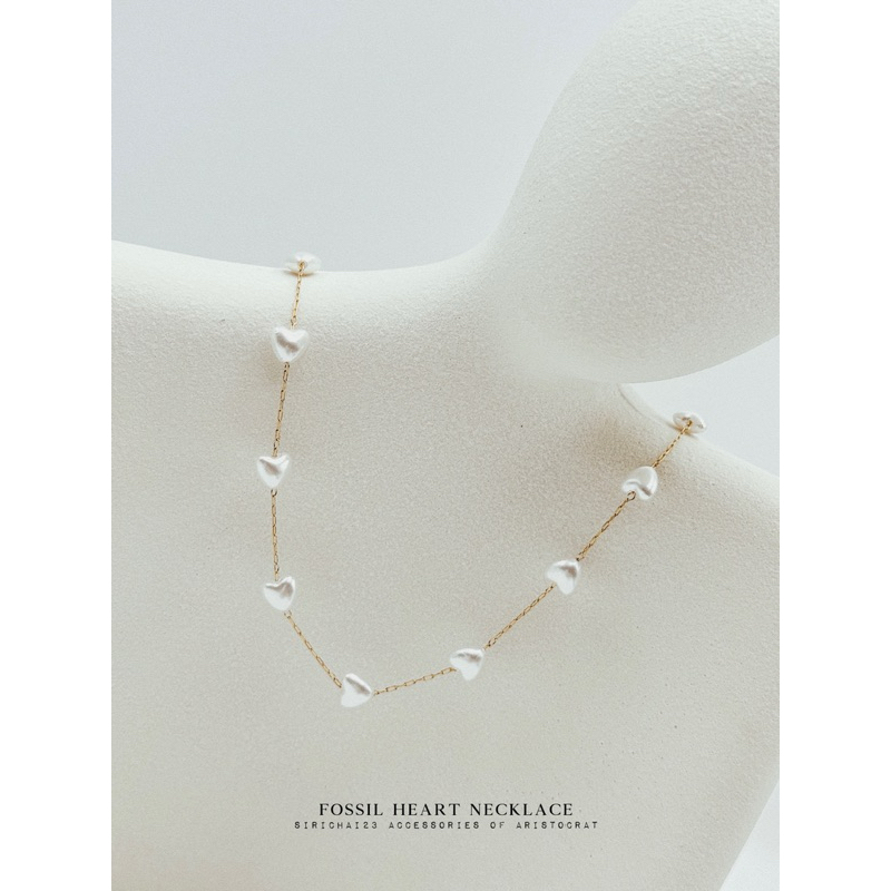 SIRICHAI23 FOSSIL HEART NECKLACE
