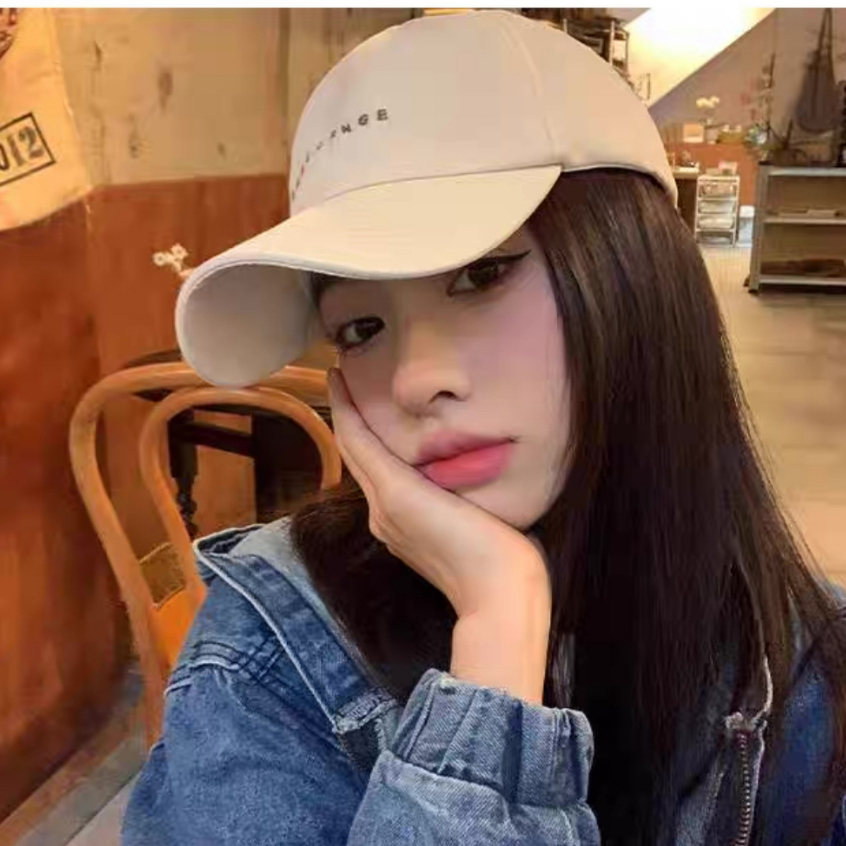 (B209#)หมวกกีฬากลางแจ้งเย็บปักถักร้อย แฟชั่นเกาหลี หางม้าหมวก