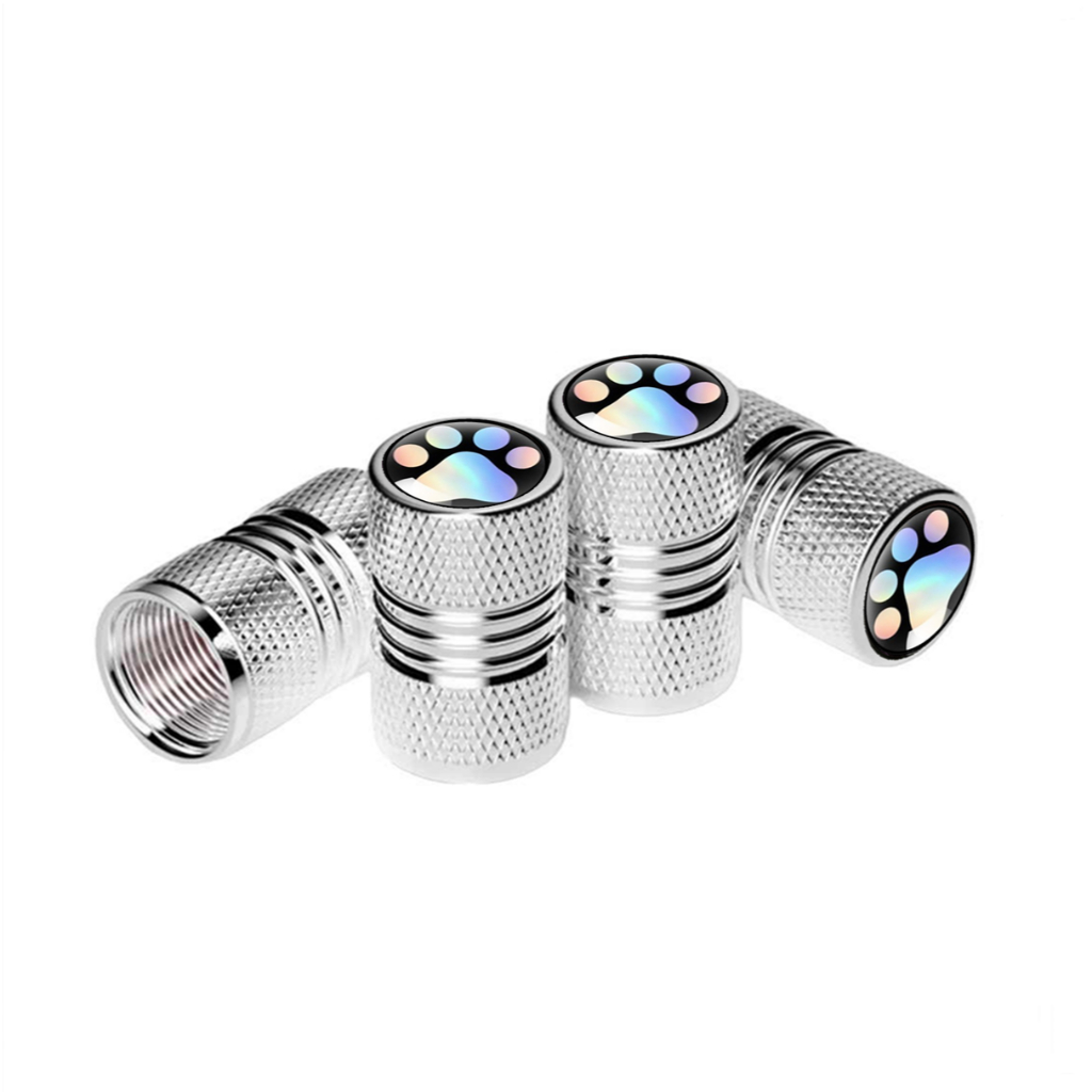 จุกปิดลมยาง ฝาปิดจุกลม ยางรถยนต์ 4 pcs ใช้ได้กับรถทุกรุ่น สต็อกในไทย รุ่น  M24WW