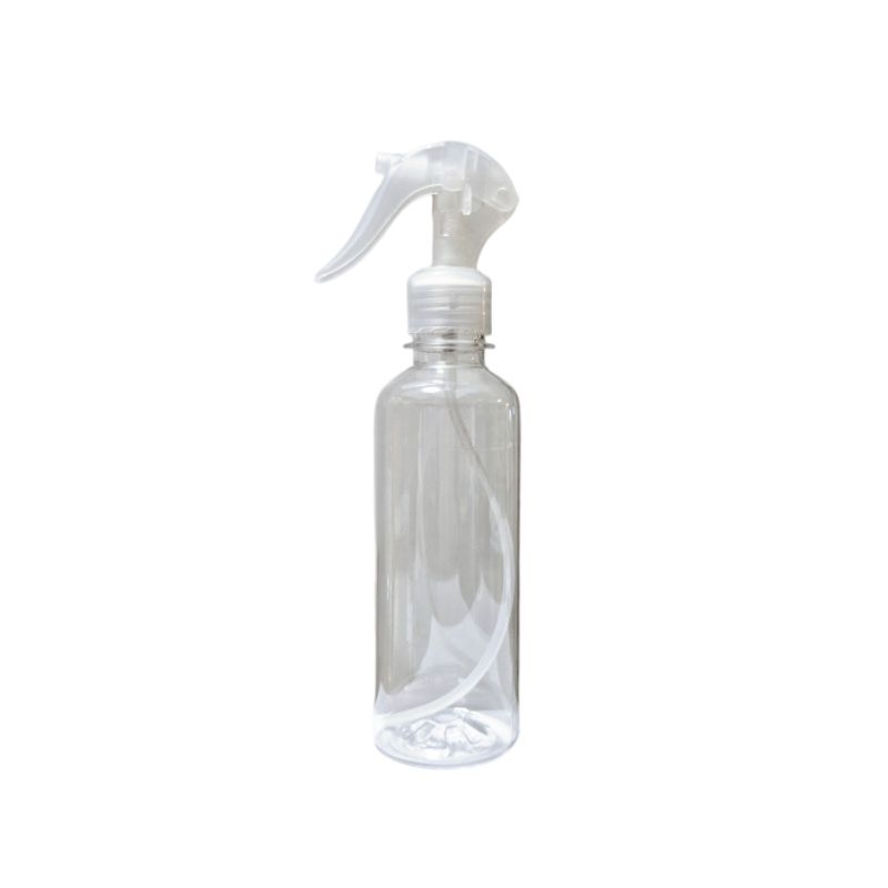 ขวดFoggy 250 ml. ขวดใสทรงกระบอก ฝาทรงม้าน้ำ/สีดำ/สีใส มีปุ่มล็อค เปิด/ปิด พ่นแบบฝอยละอองน้ำ