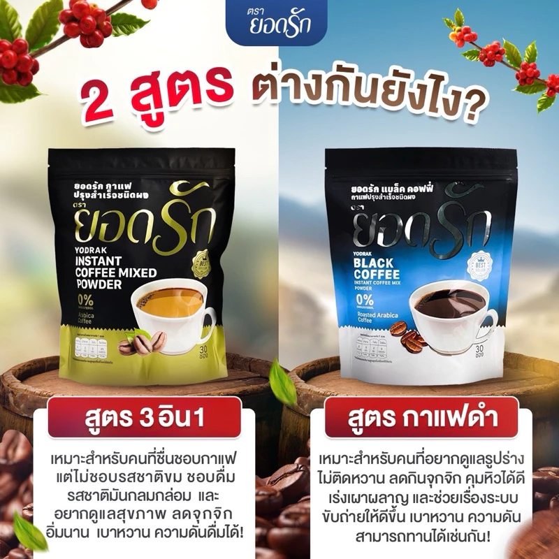 {ใช้โค้ดดลด กาแฟดำ  พร้อมส่ง} 50%กาแฟดำยอดรัก Black Coffee Yodrakofficial คุมหิว ลดน้ำหนัก ไม่กินจุกจิก เบาหวานทานได้ thumbnail 6