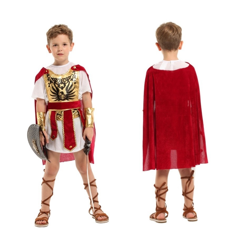 ชุดแฟนซี ชุดนักรบ ชุดนักรบกรีก ชุดนักรบโรมัน นักรบ ชุดแฟนซีเด็ก ฮาโลวีน Gladiator Boy Fancy Costume 
