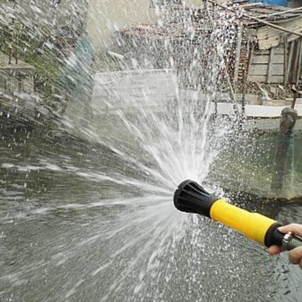 หัวฉีดฝักบัวรดน้ำ หัวฉีดแรงดันสูง ฝักบัวรดน้ำ หัวฉีดรดน้ำแปรงผัก ปรับระดับละอองน้ำได้ - รูปที่ 5