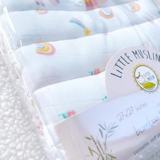 Little Muslin 27x27นิ้ว ผ้าอ้อม มัสลิน ใยไผ่ 100% ผ้านิ่มมาก ไม้ไผ่ล้วน 70x70ซม