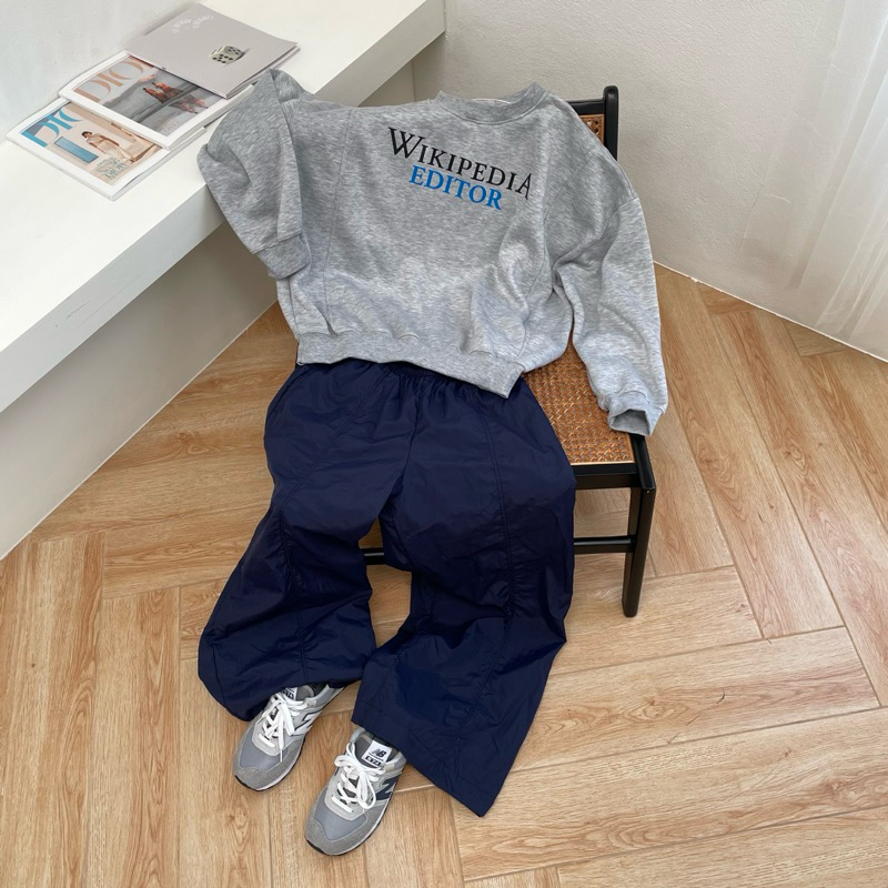 Wikipedia Editor (Sweater) ไหล่โอเวอร์ไซส์ / ทรงครอป