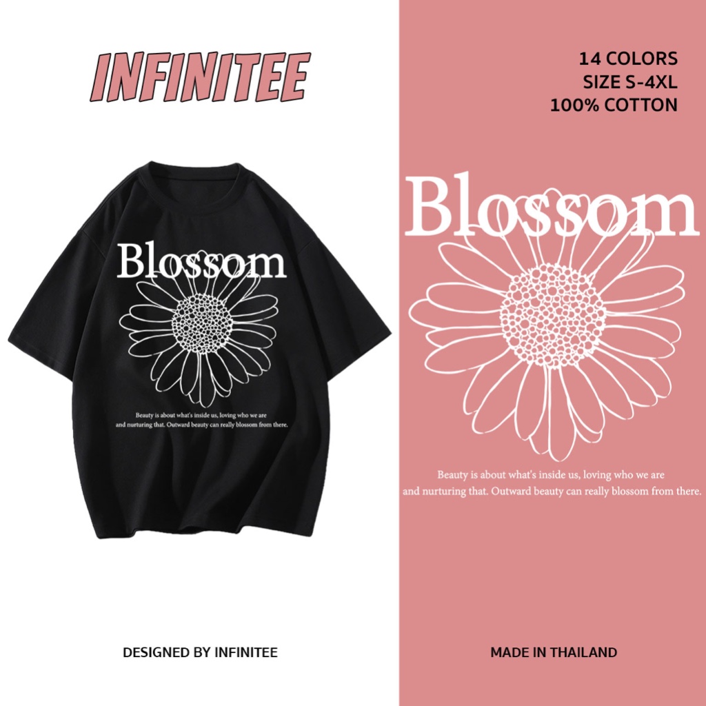 (จัดส่งตลอด 24ชั่วโมง) INFINITEE เสื้อยืด Cotton ลายการ์ตูน เนื้อผ้านุ่ม ใส่สบาย 14 สี S-4XL I0032
