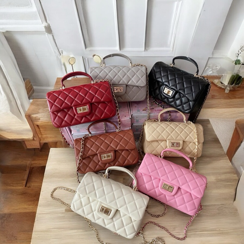 Coco lane 20cm กระเป๋าหนังแกะ แบรนด์Lovera
