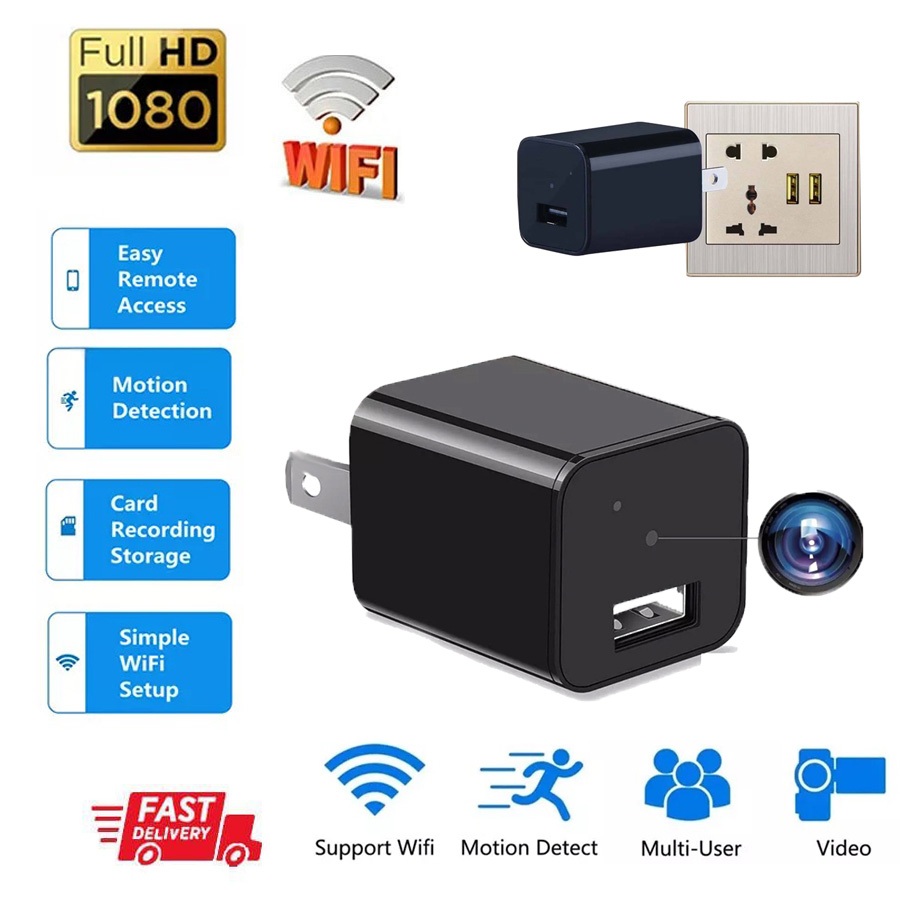 【พร้อมส่งจากไทย 🇹🇭】กล้องวงจรปิดจิ๋วไร้สาย WIFI กล้องไร้สาย กล้องวงจรปิด 4k ไม่เห็นแม้แต่เลนส์กล้อง