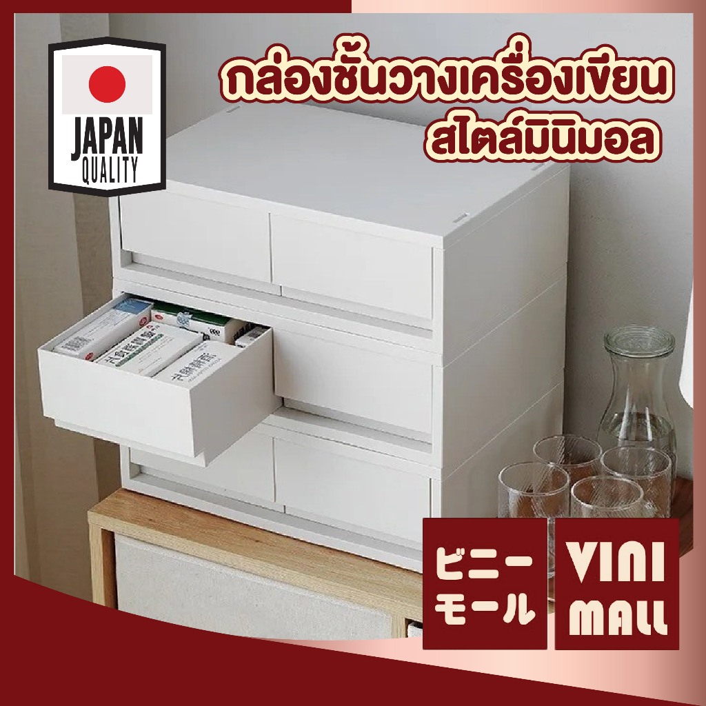 【VINIMALL คุณภาพดี】กล่องชั้นวางเครื่องเขียน จัดระเบียบโต๊ะ ใช้งานง่าย ประหยัดพื้นที่ CTN482 GP GO