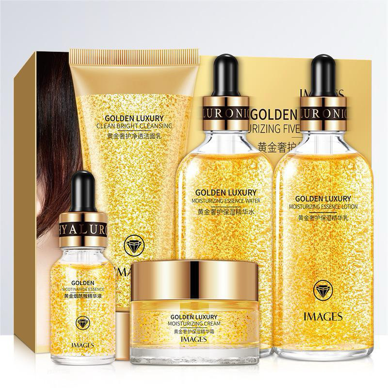 ชุดบำรุงผิวทองคำ ชุดใหญ่บิ๊กเซ็ต 5 ชิ้น Images 24k GOLD FOIL SET ผิวหน้าขาวใส ลดริ้วรอย กระชับผิวเต่งตึง 5ชิน
