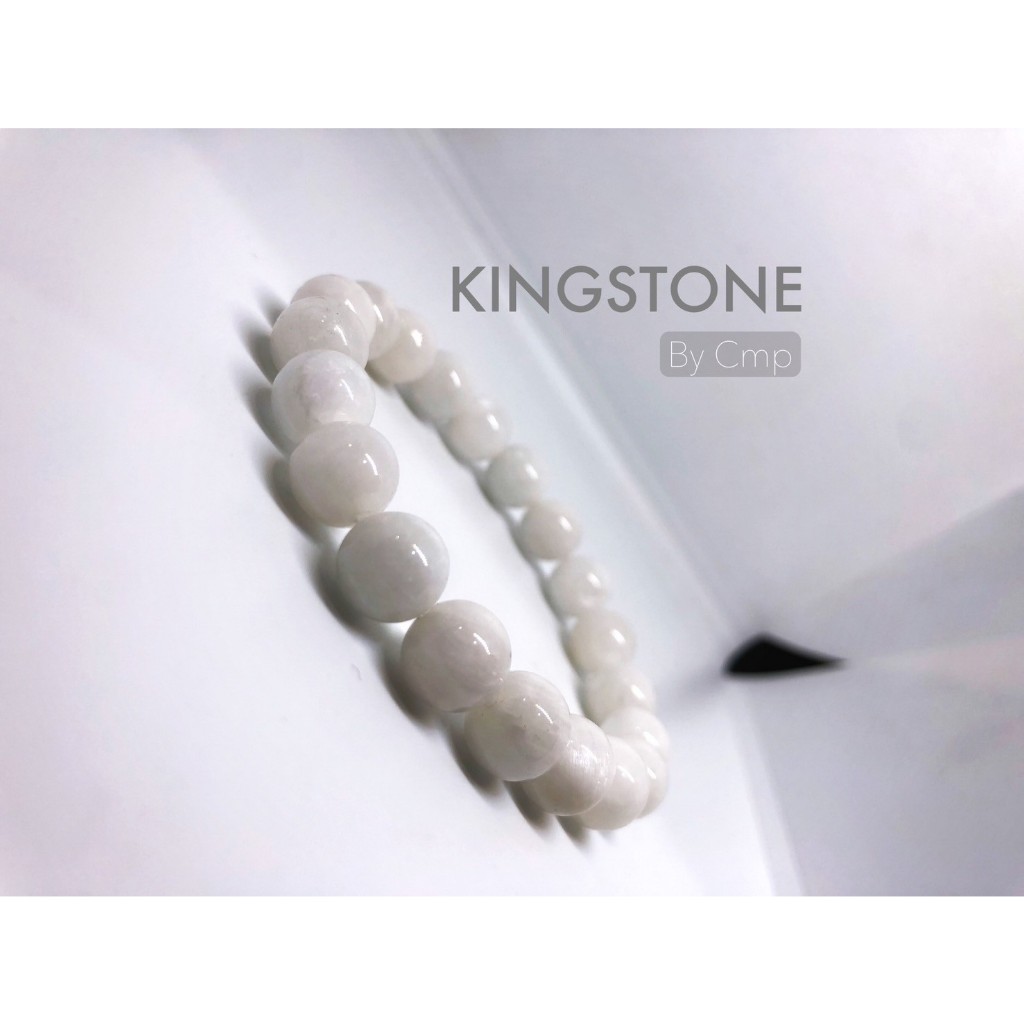 MOON STONE มูนสโตน เป็นสัญลักษณ์ของความเจริญรุ่งเรืองและความผาสุข 8 10 มม.สร้อยข้อมือหินแท้