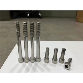 สกรูหัวจมสแตนเลส (มิล) ขนาด M8 เกรด SUS304 เกลียว 1.25 ความยาว 10-100 mm. (บรรจุแพ็ค 2 ตัว / 1 ตัว) #น็อตหัวจมสแตนเลส