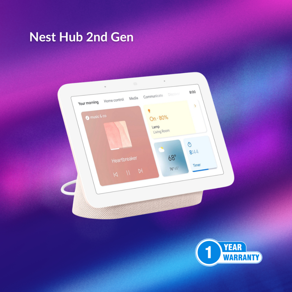 Nest Hub 2nd Gen - ลำโพงอัจฉริยะ มาพร้อมจอแสดงผลขนาด 7 นิ้ว สั่งการด้วยเสียงเพียงพูด Hey Google!
