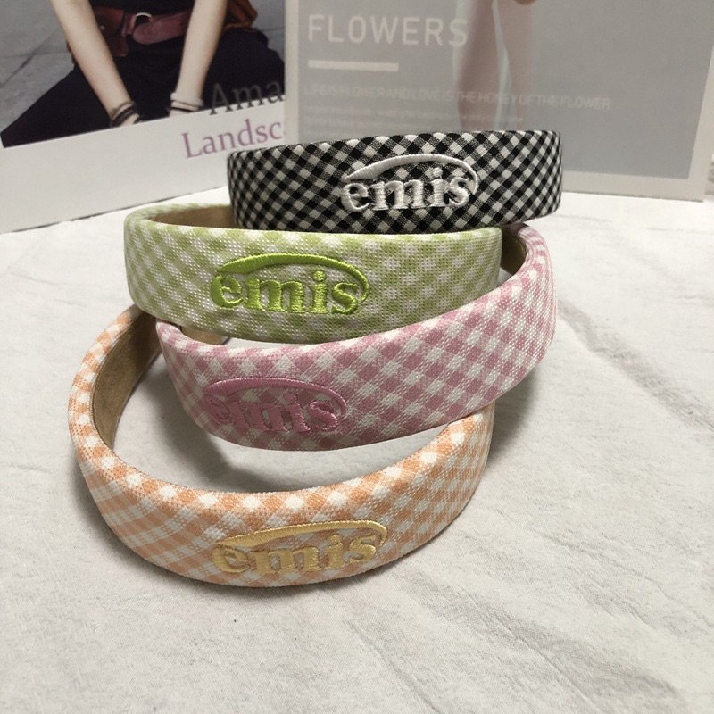 พร้อมส่ง Emisที่คาดผมลายสก็อต ฮิตที่สุดในตอนนี้ สไตล์เกาหลี
