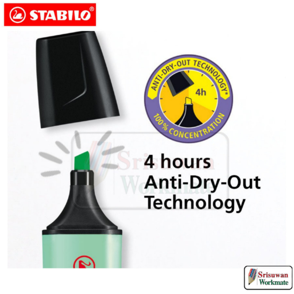 STABILO Boss 70/46 สีดำ 1 ด้าม ปากกาไฮไลท์ ปิดข้อความ ปากกาปิดข้อความ ปากกาเน้นข้อความ Germany Black Highlighter