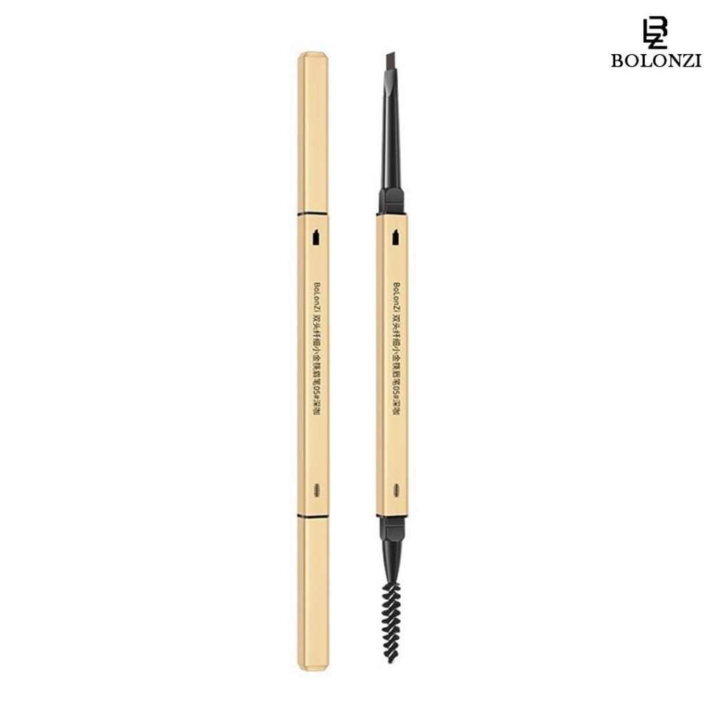 Bolonzi Double headed slender eyebrow pencil ดินสอเขียนคิ้ว 2 หัว เส้นคมเรียวเล็ก วาดคิ้วง่าย เนื้อดี ติดทนยาวนาน