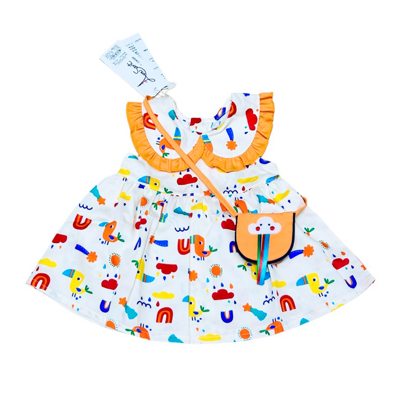 Enfant AmuSant New Collection ชุดเดรส ชุดกระโปรงลูกสาว พร้อม กระเป๋าสะพายข้าง เด็ก