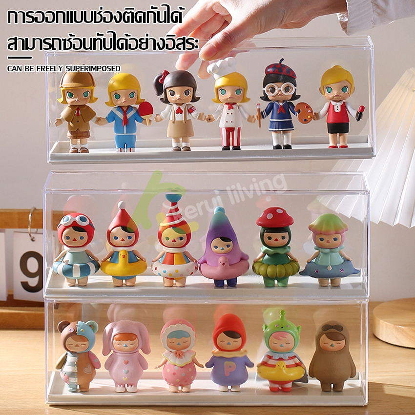 EQUAL กล่องอะคริลิค แบบใส กล่องใส่โมเดล ชั้นวาง art toy ป๊อปมาร์ท ฟิกเกอร์ อะคริลิค กันฝุ่น วางซ้อนกันได้ ราคา ถูกที่สุด ดีลบีเคเค แกลเลอรีภาพที่ 3