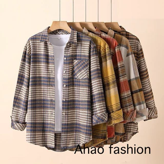 เสื้อลายสก๊อตแขนยาว เสื้อมือหนึ่ง พร้อมส่ง