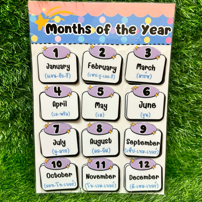 สื่อการสอนวิชาภาษาอังกฤษเรื่อง“months of the year"