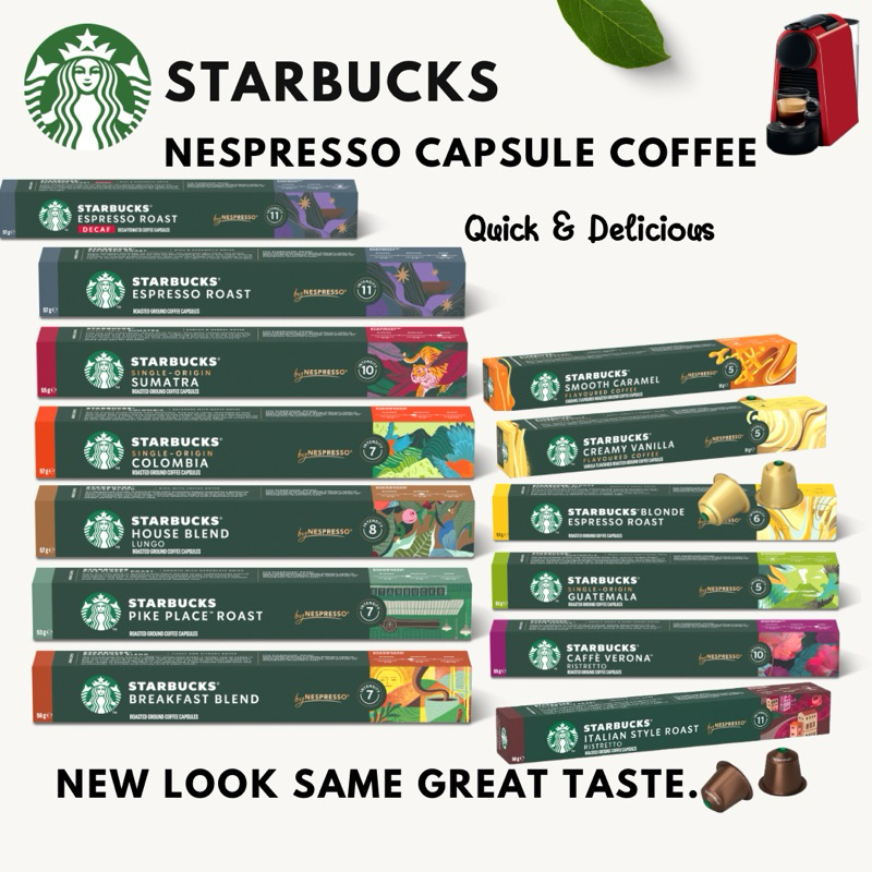 Starbucks cupsule กาแฟแคปซูล Nespresso Capsule Starbucks ของแท้ ✅ล๊อตใหม่ ✅พร้อมส่ง✅ถูกที่สุด‼️
