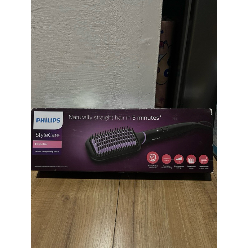 StyleCare Essential แปรงหวีร้อนยืดผมตรง หวีไฟฟ้า Philips